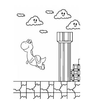 Yoshi boyama sayfası,  coloring page, Uçan Yoshi, 