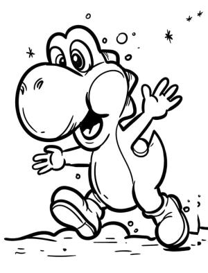 Yoshi boyama sayfası,  coloring page, Kawaii Yoshi, 