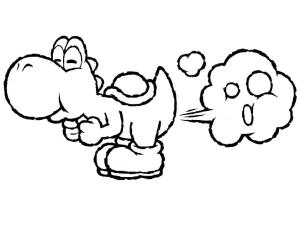 Yoshi boyama sayfası,  coloring page, Komik Yoshi, 