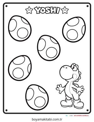 Yoshi boyama sayfası – ücretsiz yazdır, boyama etkinliği