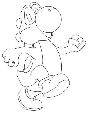 Yoshi boyama sayfası,  coloring page, Mutlu Yoshi Yürüyüşü, 