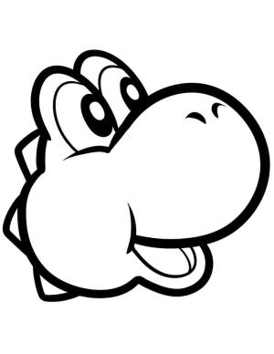 Yoshi boyama sayfası,  coloring page, Yoshi Yüz, 