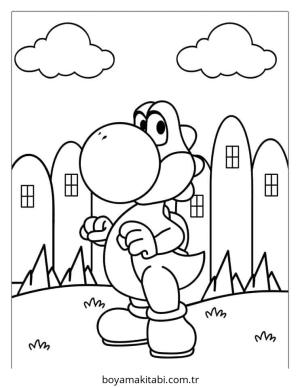 Yoshi boyama sayfası – yaratıcılığı geliştirir, keyifli zaman