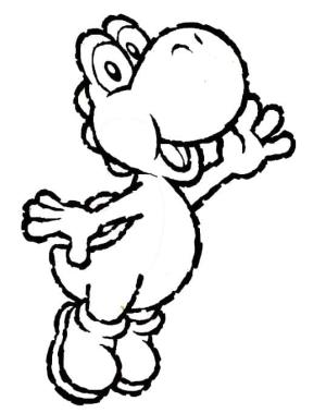 Yoshi boyama sayfası,  coloring page, Dost Canlısı Yoshi, 