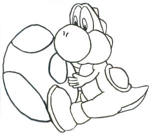 Yoshi boyama sayfası,  coloring page, Yumurtasız Yoshi, 