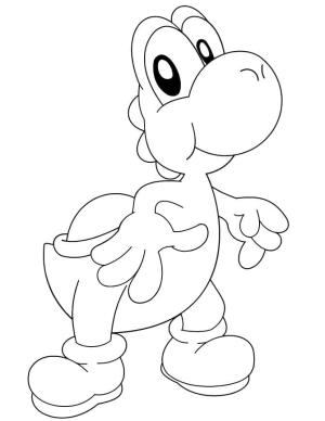 Yoshi boyama sayfası,  coloring page, Sevimli Yoshi Güzel, 