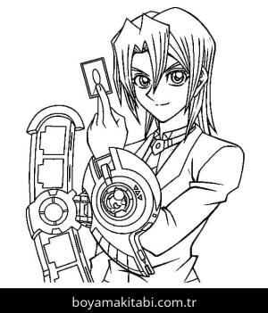 Yu Gi Oh boyama sayfası – kolay boyama, eğitici aktivite