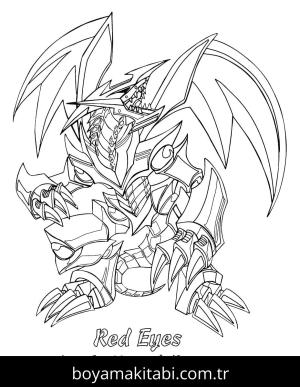 Yu Gi Oh boyama sayfası – el becerilerini geliştirir, boyama çalışması