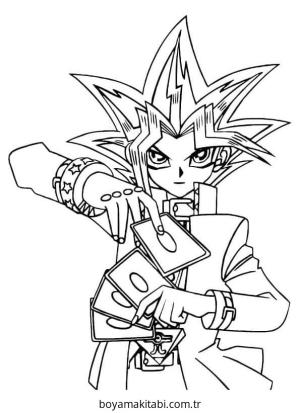 Yu Gi Oh boyama sayfası – boyama etkinliği, çocuk aktivitesi