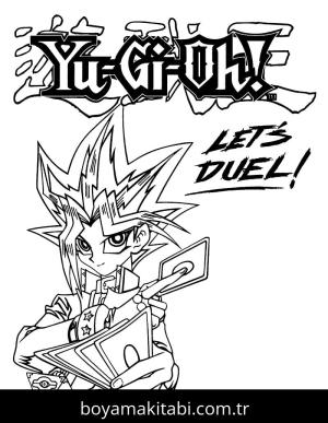 Yu Gi Oh boyama sayfası – boyama etkinliği, çocuk aktivitesi