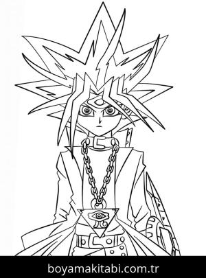 Yu Gi Oh boyama sayfası – boyama etkinliği, çocuk aktivitesi