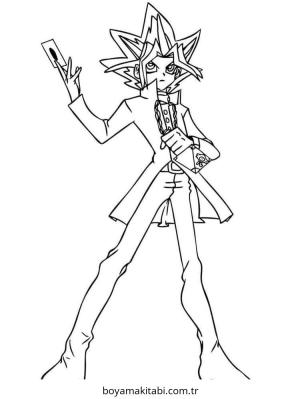 Yu Gi Oh boyama sayfası – okul öncesi, evde etkinlik