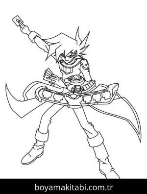 Yu Gi Oh boyama sayfası – sevimli karakter, sanatsal çalışma