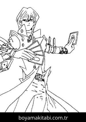 Yu Gi Oh boyama sayfası – sanatsal çalışma, çocuklar için