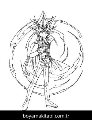 Yu Gi Oh boyama sayfası – okul öncesi, evde etkinlik