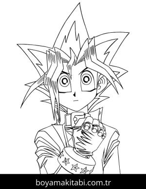 Yu Gi Oh boyama sayfası – kolay boyama, eğitici aktivite