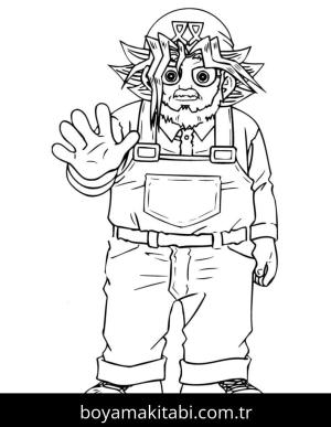 Yu Gi Oh boyama sayfası – kolay boyama, eğitici aktivite