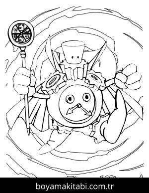 Yu Gi Oh boyama sayfası – PDF indir, sevimli karakter