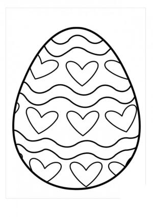 Yumurta boyama sayfası,  coloring page, Sevimli Paskalya Yumurtası, 