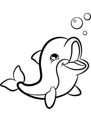 Yunus boyama sayfası, Dolphins coloring page, Sevimli Yunus, 