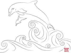 Yunus boyama sayfası, Dolphins coloring page, , dolphins dolphins jumping out of wat