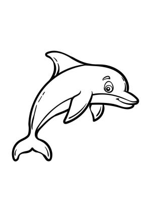 Yunus boyama sayfası, Dolphins coloring page, Gülümseyen Yunus, 