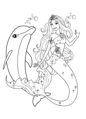 Yunus boyama sayfası, Dolphins coloring page, Barbie Deniz Kızı ve Yunus, 