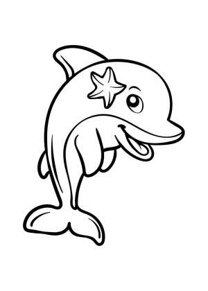 Yunus boyama sayfası, Dolphins coloring page, Eğlenceli Yunus`, 