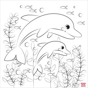 Yunus boyama sayfası, Dolphins coloring page, , dolphins dolph