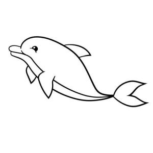 Yunus boyama sayfası, Dolphins coloring page, Basit Yunus, 