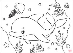 Yunus boyama sayfası, Dolphins coloring page, , dolphins dolph