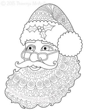 Yüz örnekleri boyama sayfası,  coloring page, Noel Baba Yüzü, 