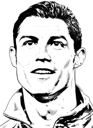 Yüz örnekleri boyama sayfası,  coloring page, Yüz Ronaldo, 