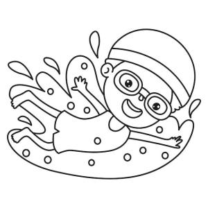 Yüzme boyama sayfası,  coloring page, Harika Yüzme, 