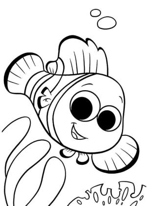 Yüzme boyama sayfası,  coloring page, Eğlenceli Balık Yüzme, 