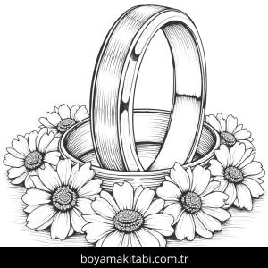 Yüzük boyama sayfası – eğlenceli etkinlik, el becerilerini geliştirir