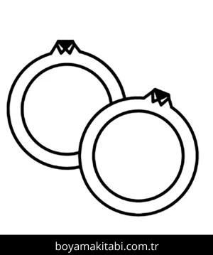 Yüzük boyama sayfası – sanatsal çalışma, çocuklar için