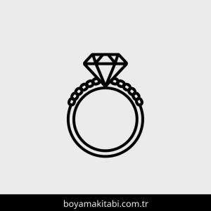 Yüzük boyama sayfası – sanatsal çalışma, çocuklar için