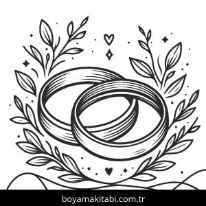 Yüzük boyama sayfası – keyifli zaman, renkli çizimler