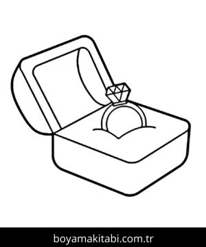 Yüzük boyama sayfası – el becerilerini geliştirir, boyama çalışması