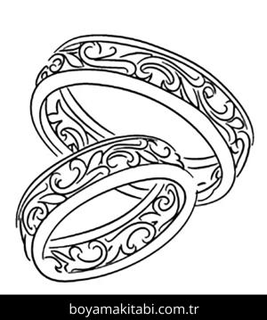 Yüzük boyama sayfası – PDF indir, sevimli karakter