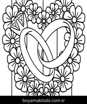 Yüzük boyama sayfası – keyifli zaman, renkli çizimler