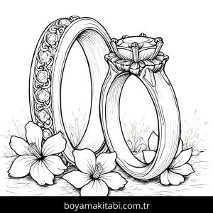 Yüzük boyama sayfası – boyama çalışması, yaratıcılığı geliştirir