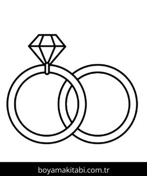 Yüzük boyama sayfası – renkli çizimler, okul öncesi