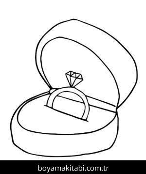 Yüzük boyama sayfası – renkli çizimler, okul öncesi