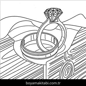 Yüzük boyama sayfası – evde etkinlik, ücretsiz yazdır