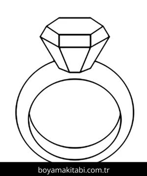 Yüzük boyama sayfası – çocuk aktivitesi, PDF indir