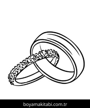 Yüzük boyama sayfası – kolay boyama, eğitici aktivite