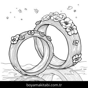 Yüzük boyama sayfası – eğlenceli etkinlik, el becerilerini geliştirir