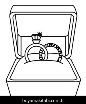 Yüzük boyama sayfası – okul öncesi, evde etkinlik